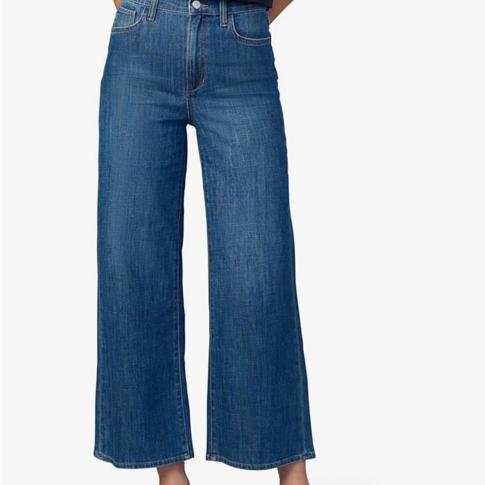 Joe's Jeans Wide-Leg High-Rise Jeans in Blue Wash